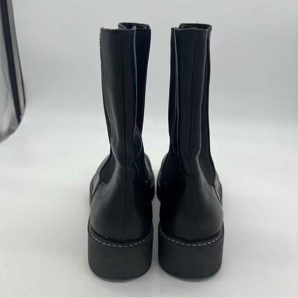 Schutz Kasey Leather Black Pull On Round Toe Chelsea Boots Womens Size 10 - Picture 5 of 9
